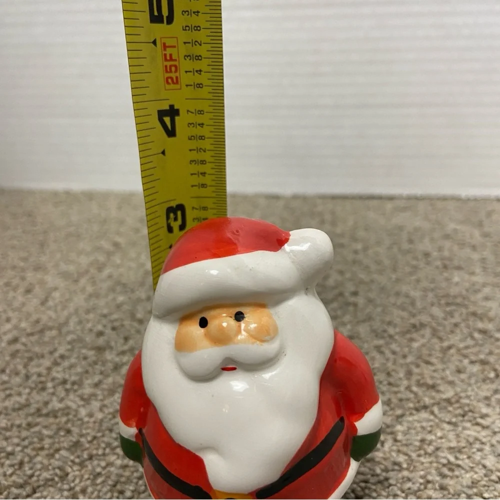 Festive Santa Claus Figurine - Red and White, tea light holder, Christmas Decor‎